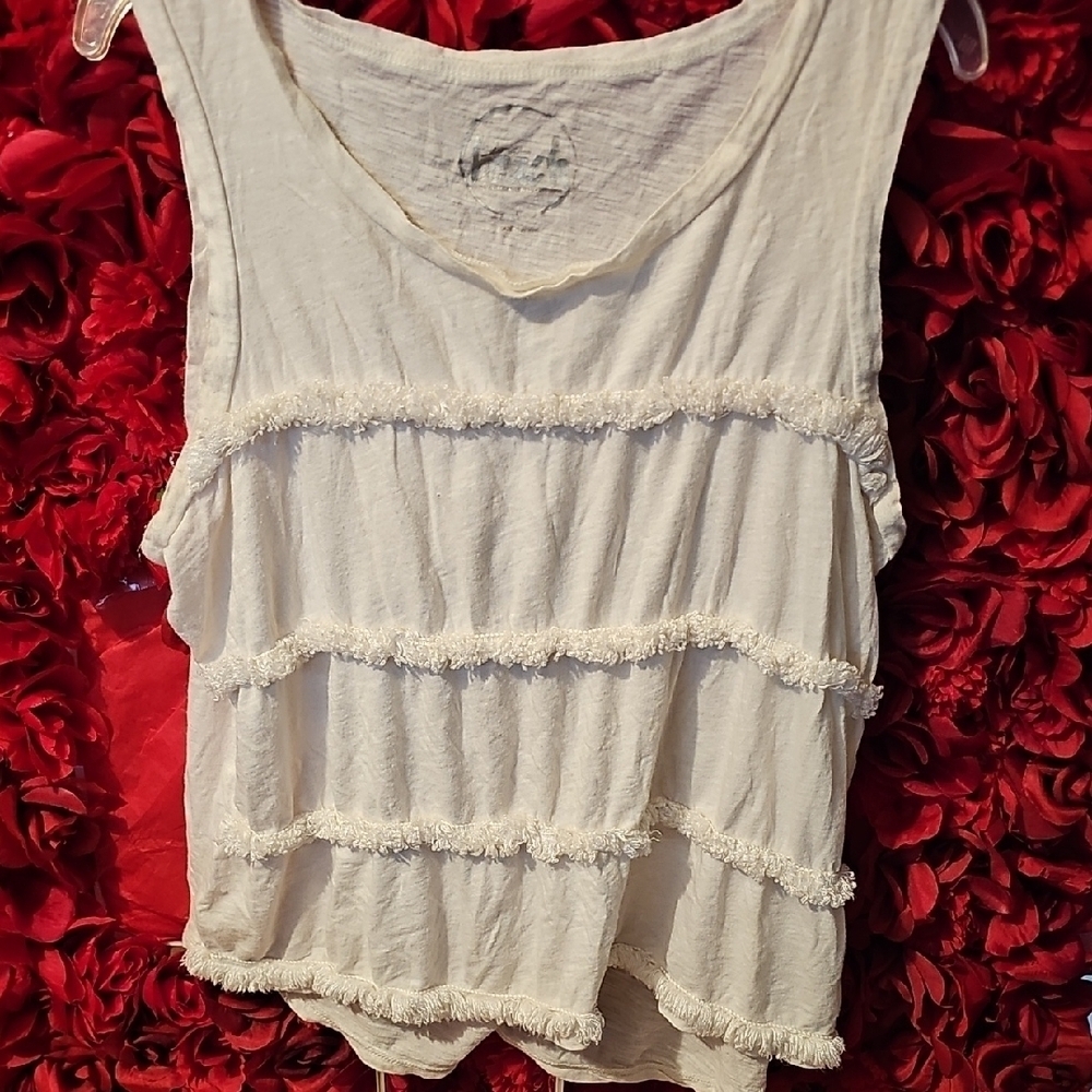 INC Women's Beach White Sleeveless Crop Top Size Large